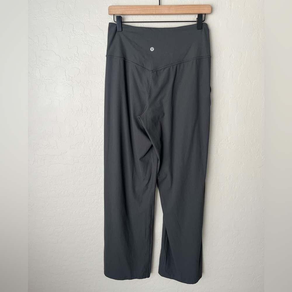 Lululemon Align Ribbed High-Rise Wide-Leg Pant Graphite Grey 8 - Picture 6 of 11